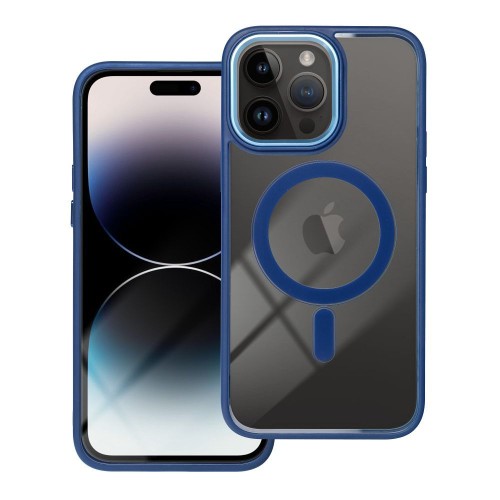 Przezroczyste etui ochronne Color Edge Mag Cover do iPhone 17 – Blue / Niebieskie (Kompatybilne z MagSafe)