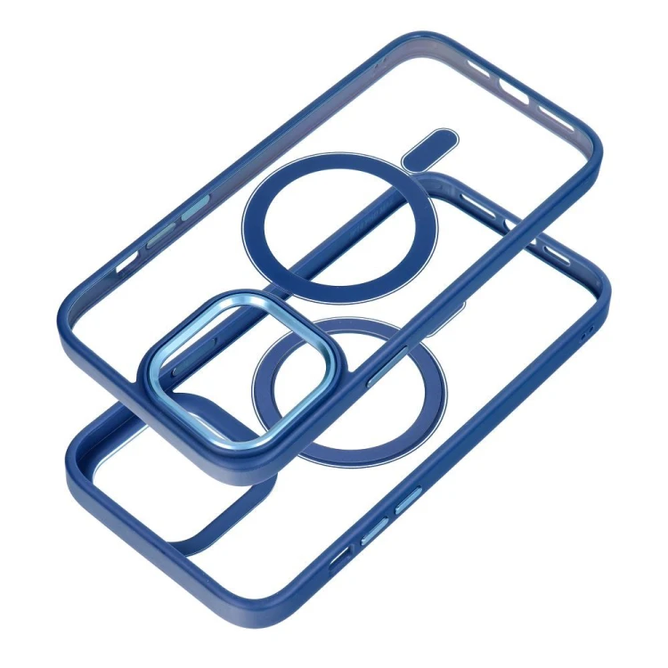 Przezroczyste etui ochronne Color Edge Mag Cover do iPhone 17 – Blue / Niebieskie (Kompatybilne z MagSafe)