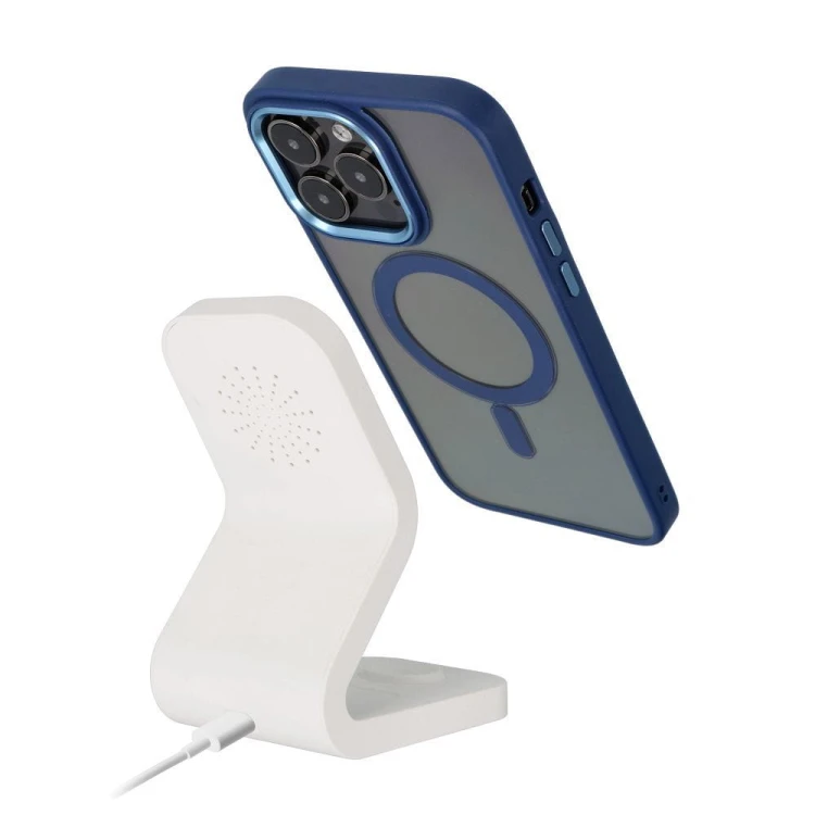 Przezroczyste etui ochronne Color Edge Mag Cover do iPhone 17 – Blue / Niebieskie (Kompatybilne z MagSafe)