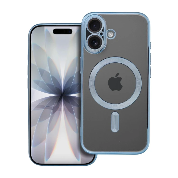Transparentne etui ochronne Electro Mag Cover do iPhone 17 – Blue / Niebieskie (Kompatybilne z MagSafe)