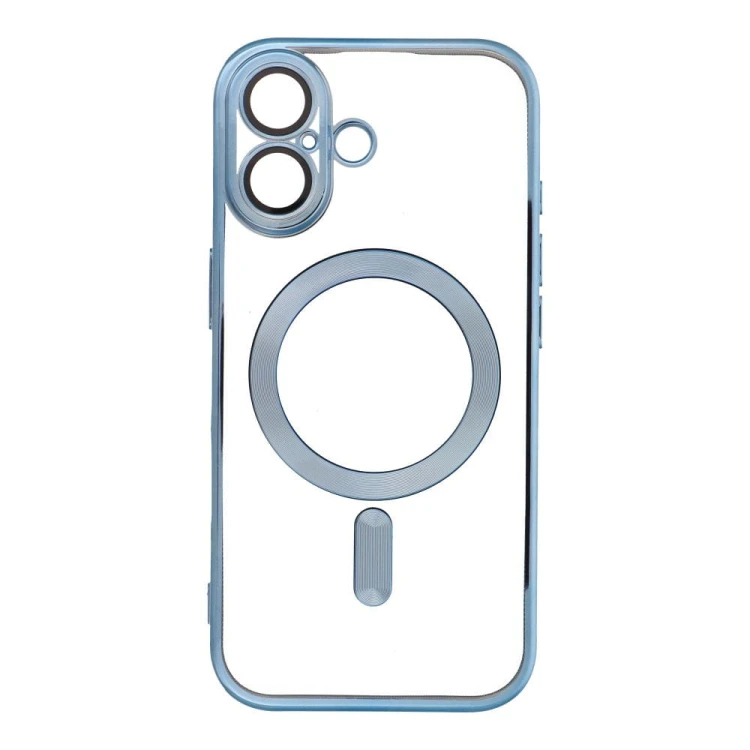 Transparentne etui ochronne Electro Mag Cover do iPhone 17 – Blue / Niebieskie (Kompatybilne z MagSafe)