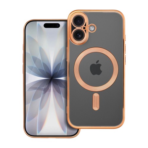 Transparentne etui ochronne Electro Mag Cover do iPhone 17 – Gold / Złote (Kompatybilne z MagSafe)