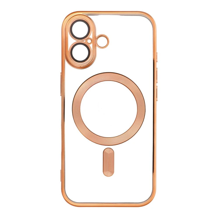 Transparentne etui ochronne Electro Mag Cover do iPhone 17 – Gold / Złote (Kompatybilne z MagSafe)