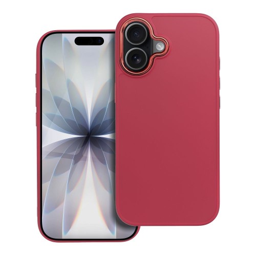 Eleganckie etui ochronne z galwanizowaną ramką do iPhone 17 – Magenta