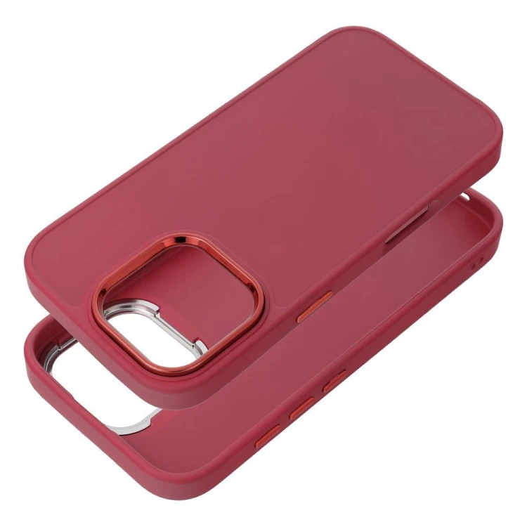 Eleganckie etui ochronne z galwanizowaną ramką do iPhone 17 – Magenta