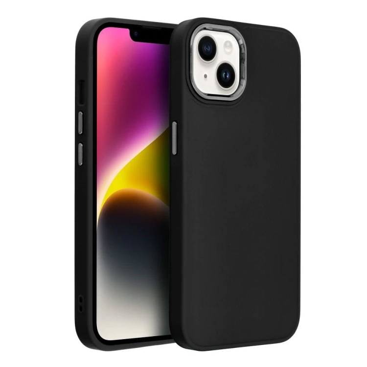 Eleganckie etui ochronne z galwanizowaną ramką do iPhone 17 – Czarny / Black