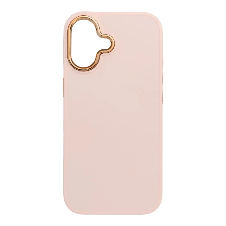 Eleganckie etui ochronne z galwanizowaną ramką do iPhone 17 – Pudrowy Róż