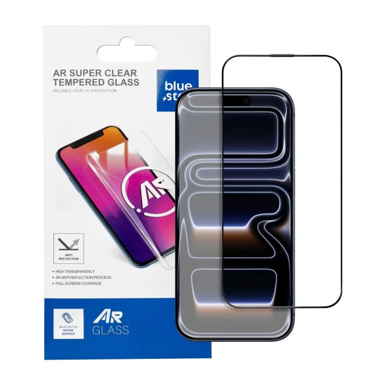 Szkło hartowane Blue Star 5D AR iPhone 14 Pro Max Full Glue Antyrefleksyjne