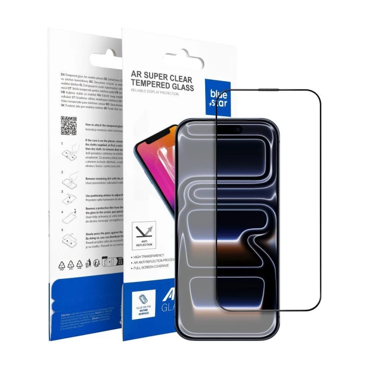 Szkło hartowane Blue Star 5D AR iPhone 14 Pro Max Full Glue Antyrefleksyjne