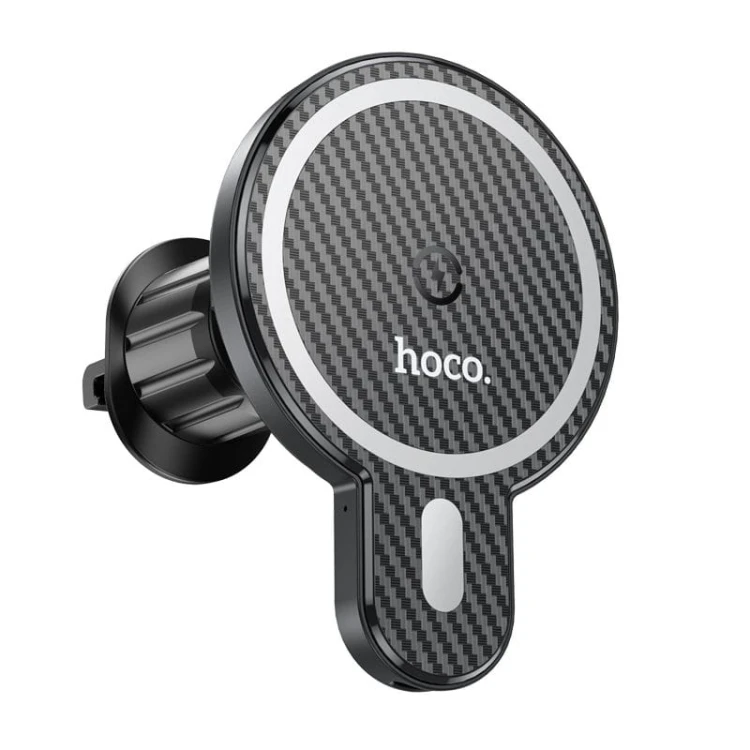 Magnetyczny uchwyt samochodowy z ładowaniem indukcyjnym MagSafe Hoco CA85 15W – czarny