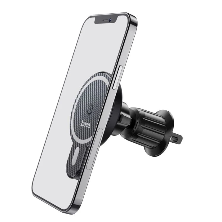 Magnetyczny uchwyt samochodowy z ładowaniem indukcyjnym MagSafe Hoco CA85 15W – czarny