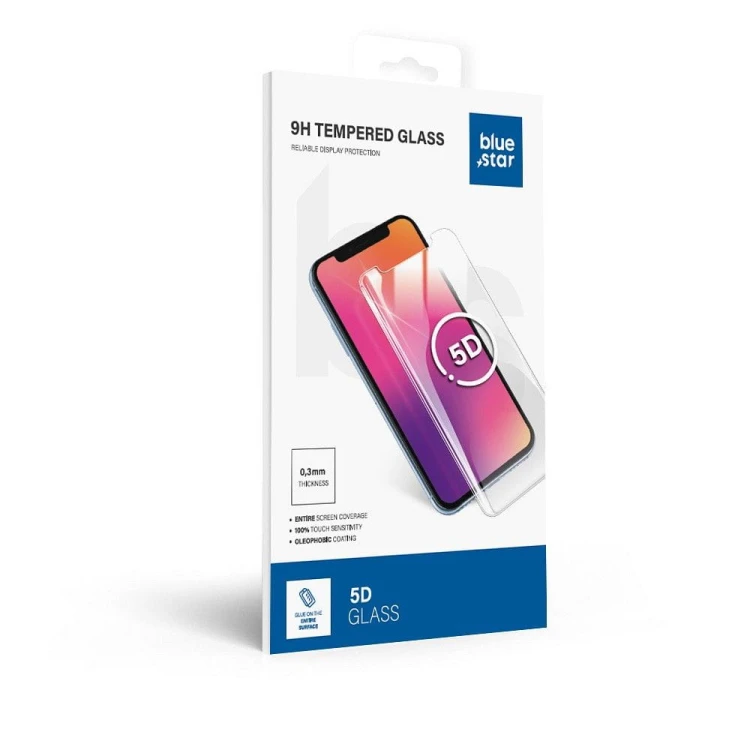 Szkło hartowane Blue Star 5D iPhone 13 Pro Max 14 Plus Full Glue Czarne