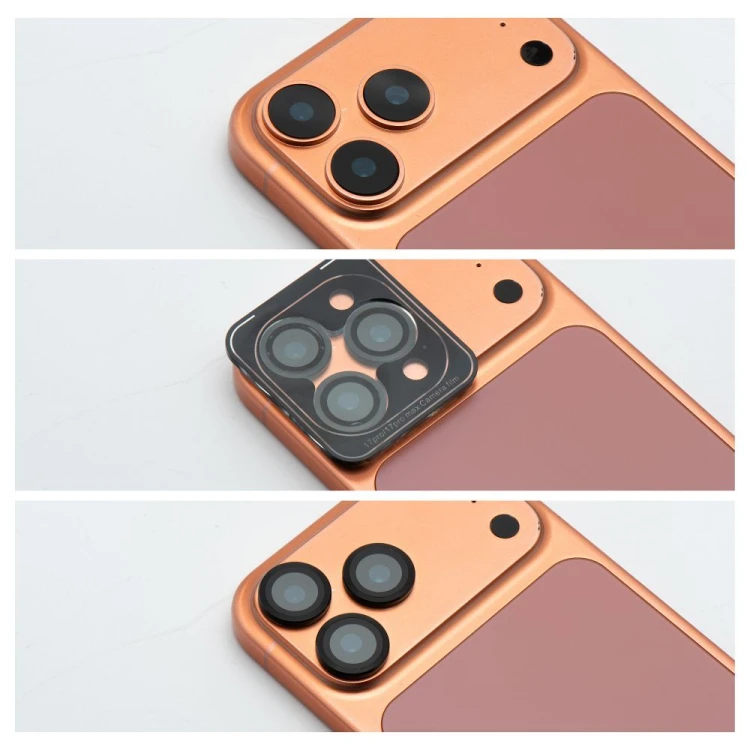 Szkło na aparat Blue Star Easy Install iPhone 17 Pro / 17 Pro Max czarne