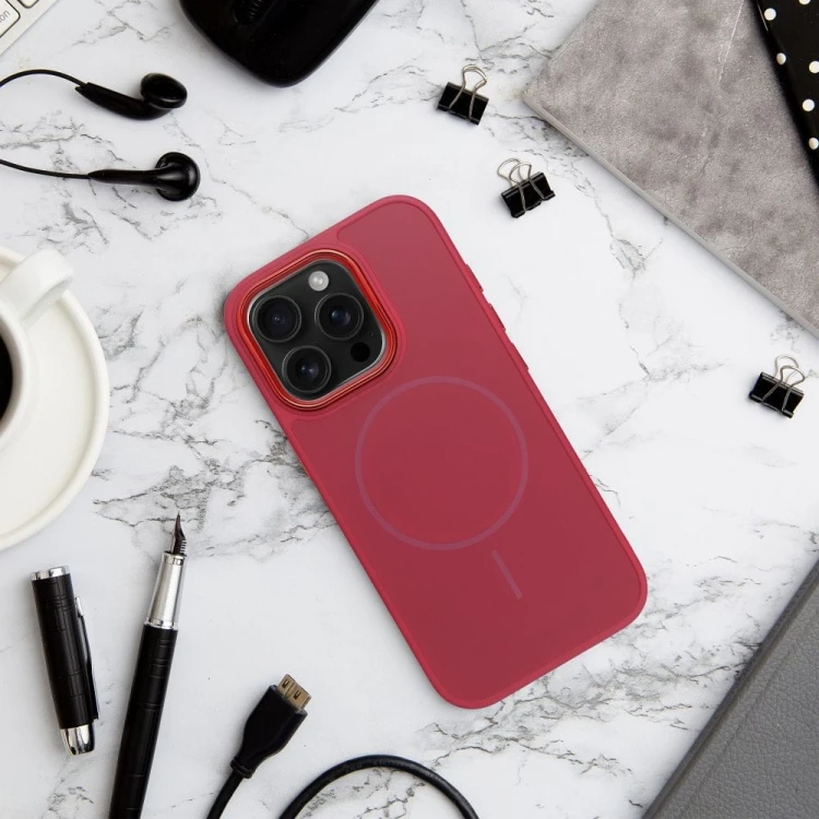 Etui Frame Mag Cover do iPhone 11 MagSafe Magenta | Matowe
