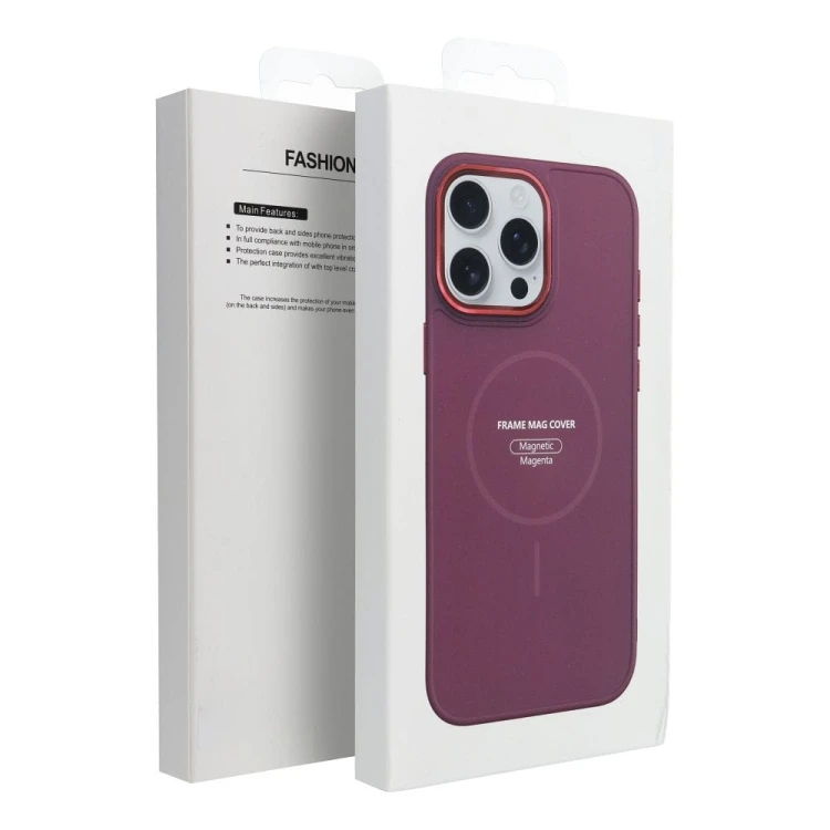 Etui Frame Mag Cover do iPhone 11 MagSafe Magenta | Matowe
