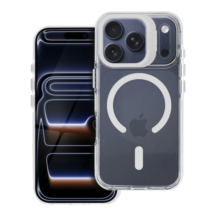 Etui Lens Mag Cover do iPhone 11 MagSafe z Podstawką Białe