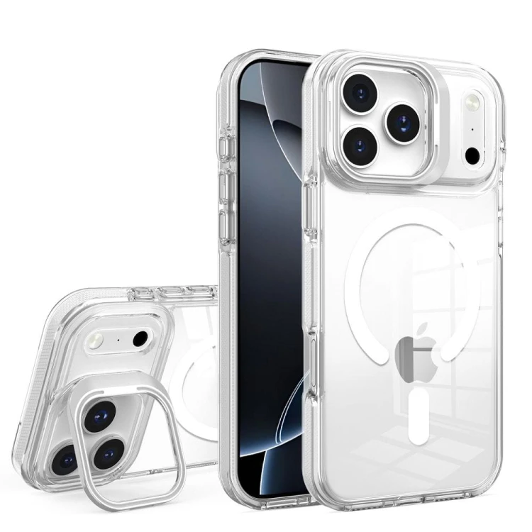 Etui Lens Mag Cover do iPhone 11 MagSafe z Podstawką Białe