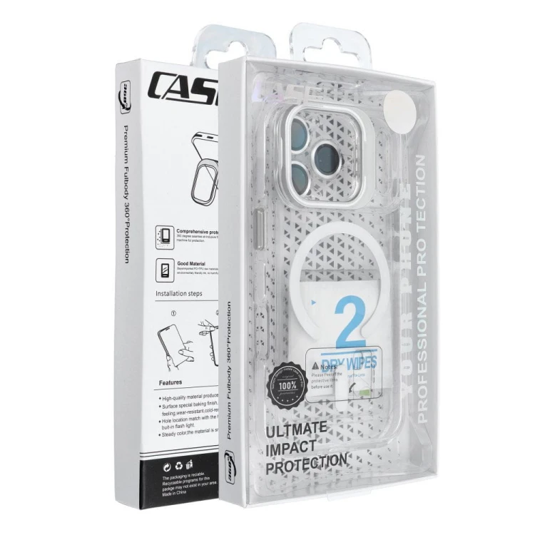 Etui Lens Mag Cover do iPhone 11 MagSafe z Podstawką Białe