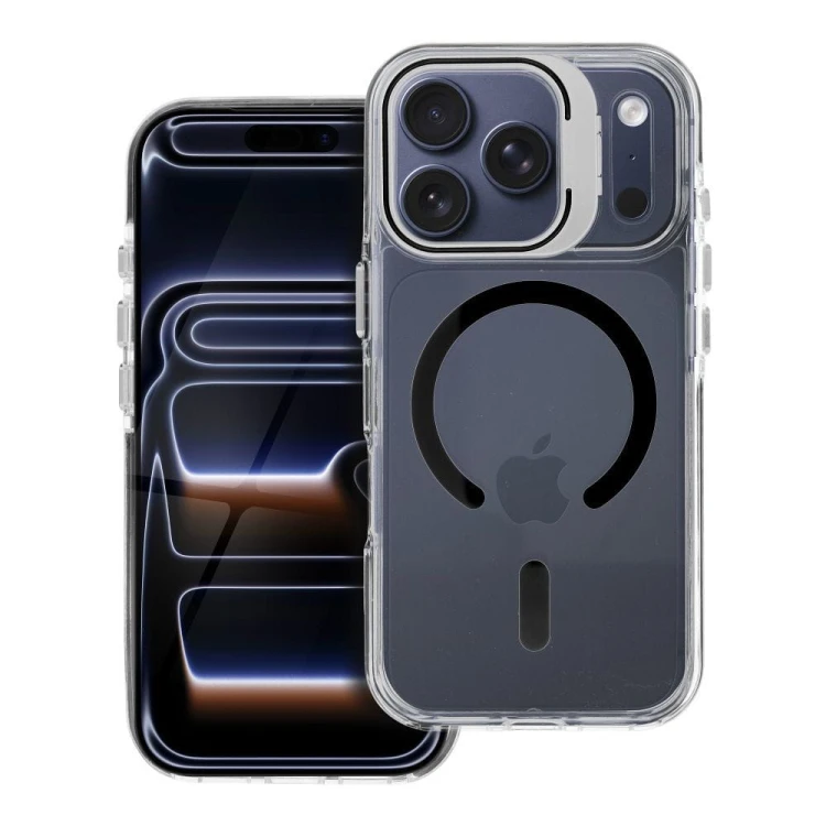Etui Lens Mag Cover do iPhone 11 MagSafe z Podstawką Czarne