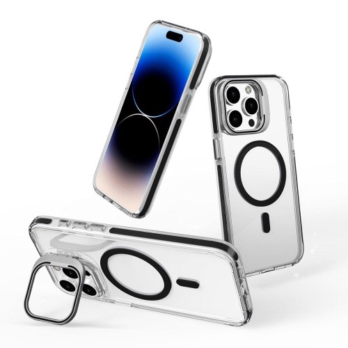 Etui Lens Mag Cover do iPhone 11 MagSafe z Podstawką Czarne