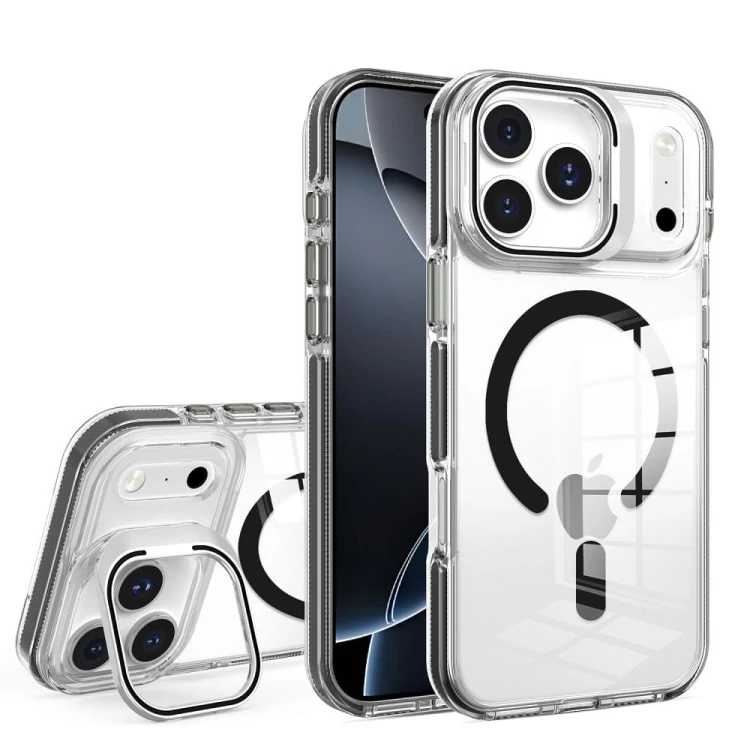 Etui Lens Mag Cover do iPhone 11 MagSafe z Podstawką Czarne