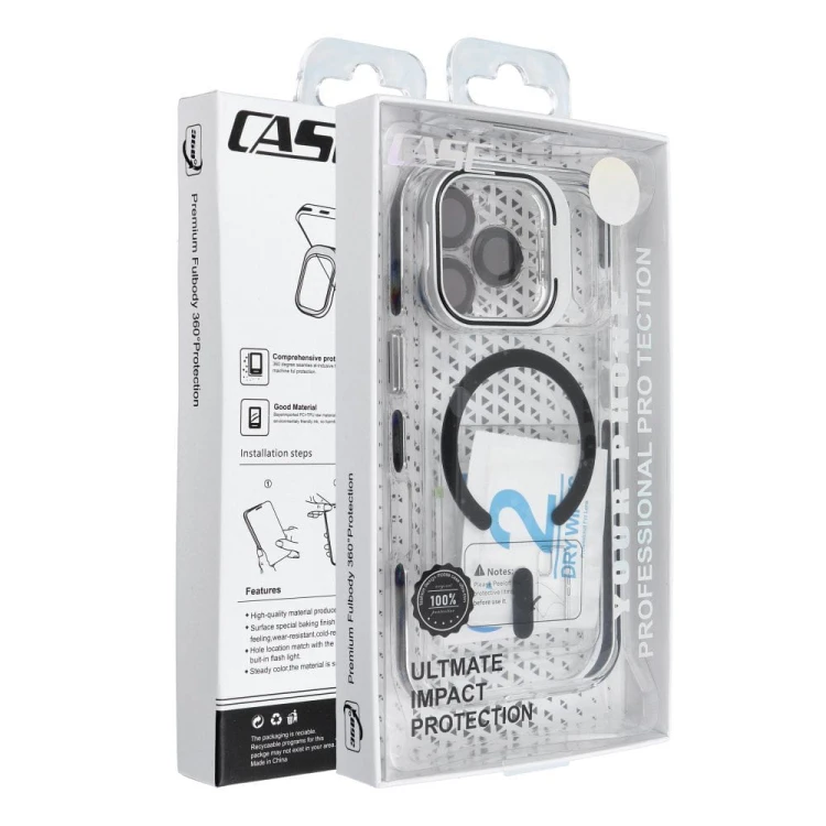 Etui Lens Mag Cover do iPhone 11 MagSafe z Podstawką Czarne