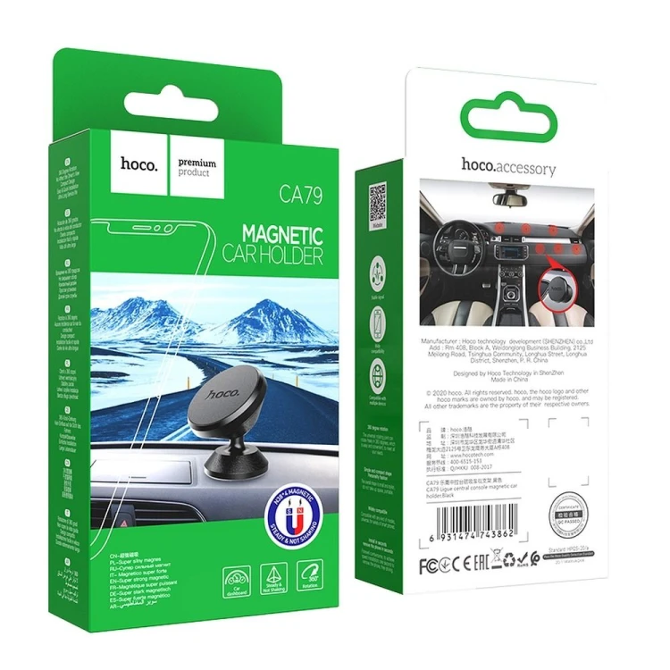 Magnetyczny uchwyt samochodowy Hoco Ligue CA79 do deski rozdzielczej – czarny