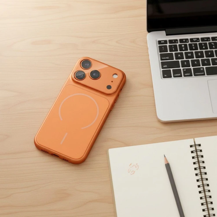 Etui MAKE 17 do iPhone 11 MagSafe Pomarańczowe | Stylizacja iPhone 17