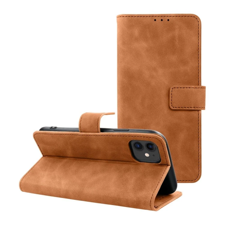 Etui z klapką Tender Book do iPhone 11 Portfelowe Brązowe
