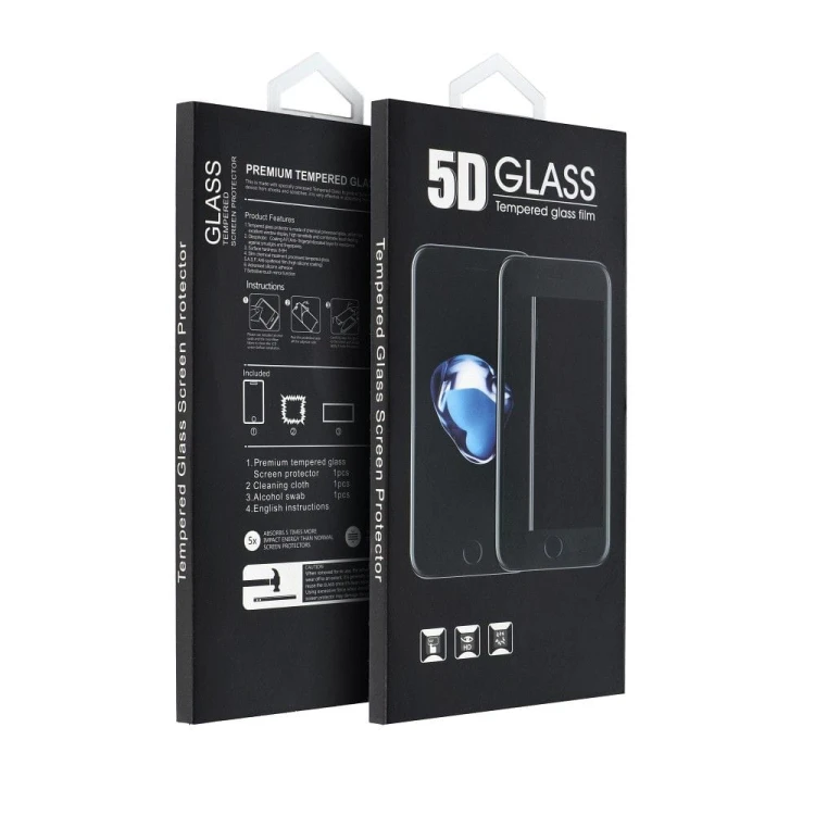 Szkło Matowe 5D Full Glue iPhone XR / 11 Czarne | Anti-Glare