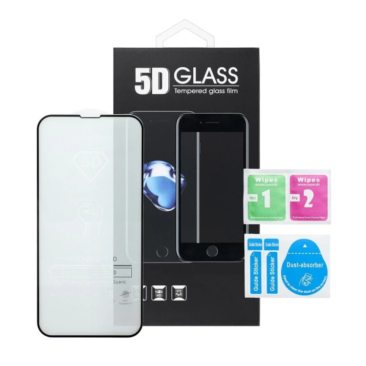 Szkło Matowe 5D Full Glue iPhone XR / 11 Czarne | Anti-Glare
