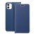 Etui z klapką Luna Book Carbon do iPhone 11 Aluminiowe Niebieskie
