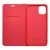Etui z klapką Luna Book Carbon do iPhone 11 Aluminiowe Czerwone