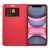 Etui z klapką Luna Book Carbon do iPhone 11 Aluminiowe Czerwone