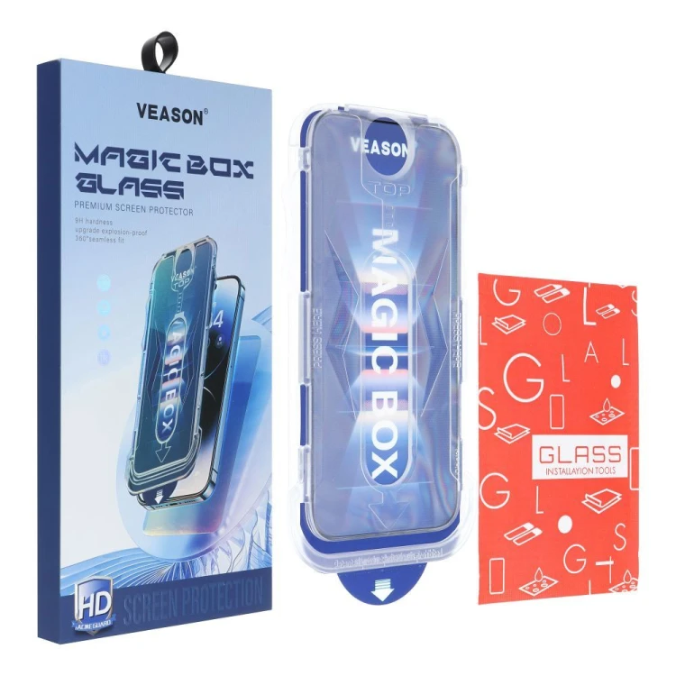 Szkło Veason 6D Pro z Aplikatorem do iPhone 11 Pro Max Czarne