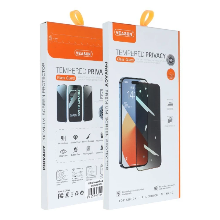 Szkło Prywatyzujące Veason 6D Pro iPhone XR / 11 Czarne
