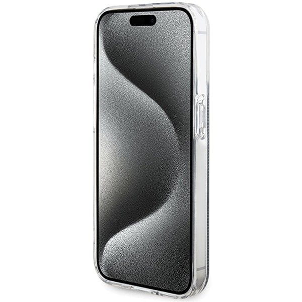 Etui Guess iPhone 15 Pro 4G Gold Stripe Czarne - Oryginalny Pokrowiec