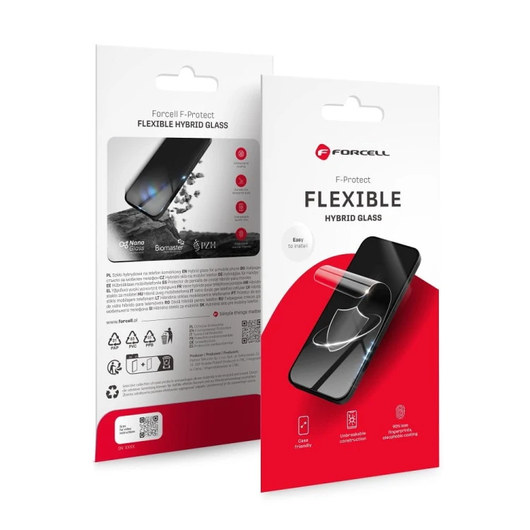 Szkło Hybrydowe Forcell Flexible do iPhone 12 / 12 Pro Antybakteryjne