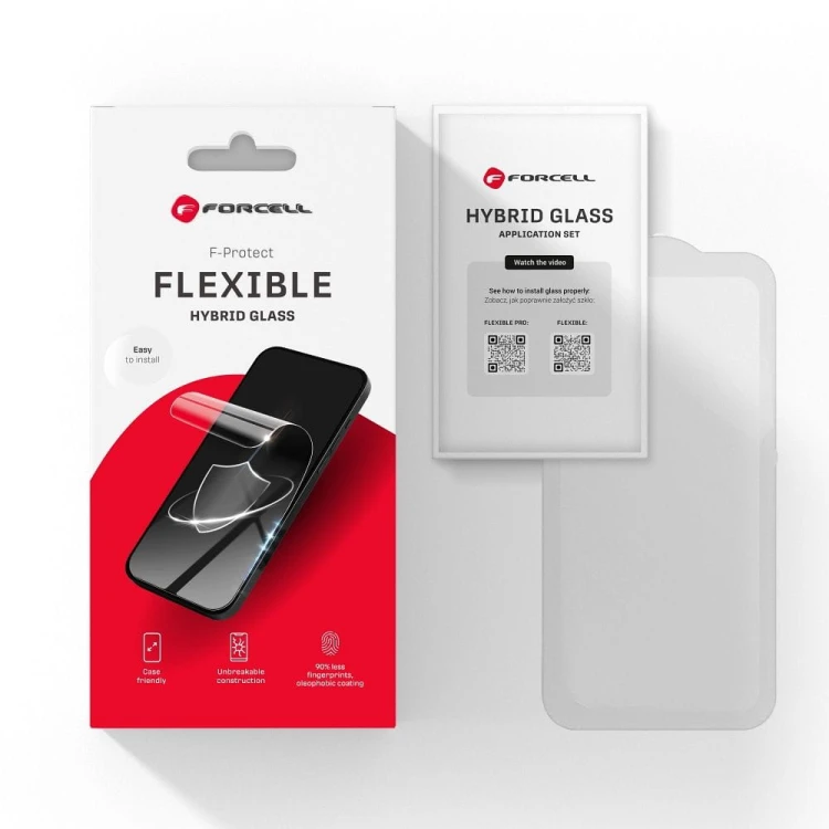 Szkło Hybrydowe Forcell Flexible do iPhone 12 / 12 Pro Antybakteryjne