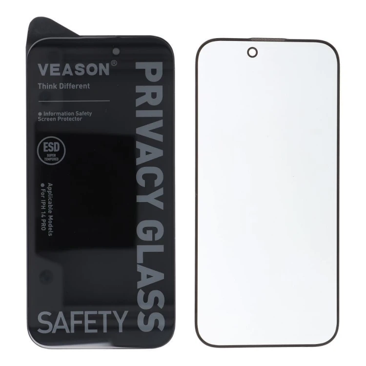 Szkło Prywatyzujące Veason 6D Pro do iPhone 12 Pro Max Czarne