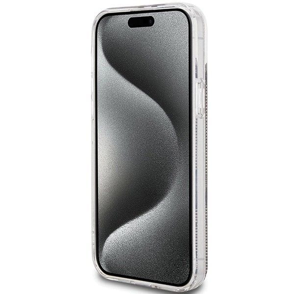 Etui Guess iPhone 15 Plus 4G Gold Stripe Brązowe - Oryginalny Pokrowiec