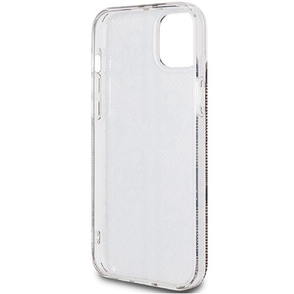 Etui Guess iPhone 15 Plus 4G Gold Stripe Brązowe - Oryginalny Pokrowiec