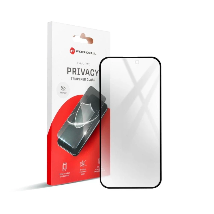 Szkło Prywatyzujące Forcell Privacy do iPhone 12 Pro Max Czarne