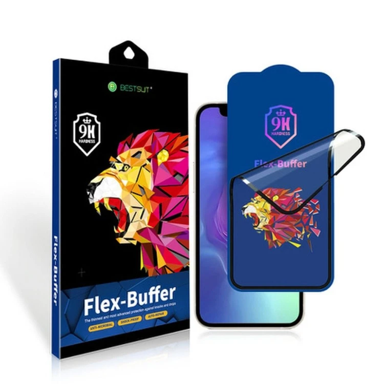 Szkło Hybrydowe Bestsuit Flex-Buffer 5D do iPhone 12 mini Antybakteryjne D3O