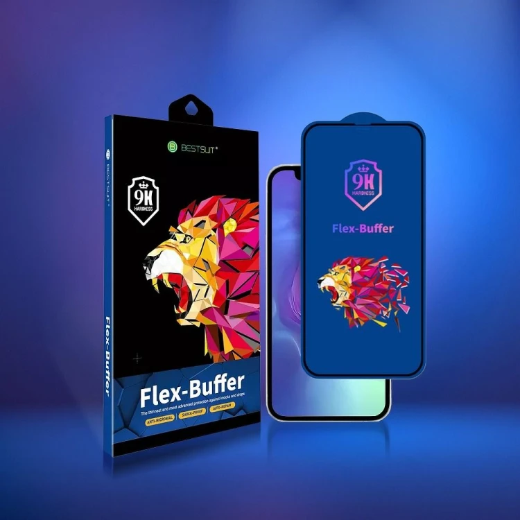 Szkło Hybrydowe Bestsuit Flex-Buffer 5D do iPhone 12 mini Antybakteryjne D3O