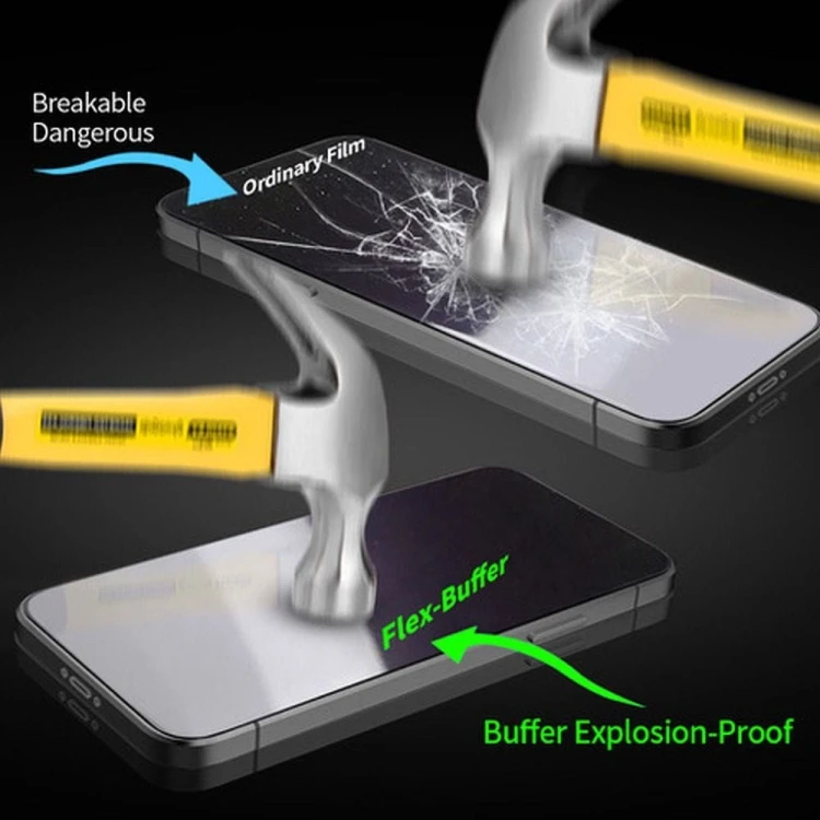 Szkło Hybrydowe Bestsuit Flex-Buffer 5D do iPhone 12 mini Antybakteryjne D3O
