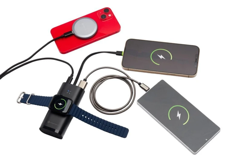 Multifunkcyjny powerbank 5w1 Forcell F-Energy F10K4 10000 mAh PD 20W / QC 22.5W z ładowarką Apple Watch – Czarny