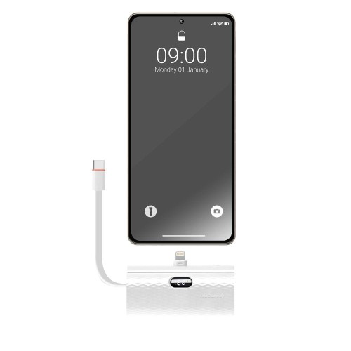 Kieszonkowy powerbank ze złączem Lightning Forcell F-Energy Power Plug F5K3 5000 mAh PD 20W – Biały