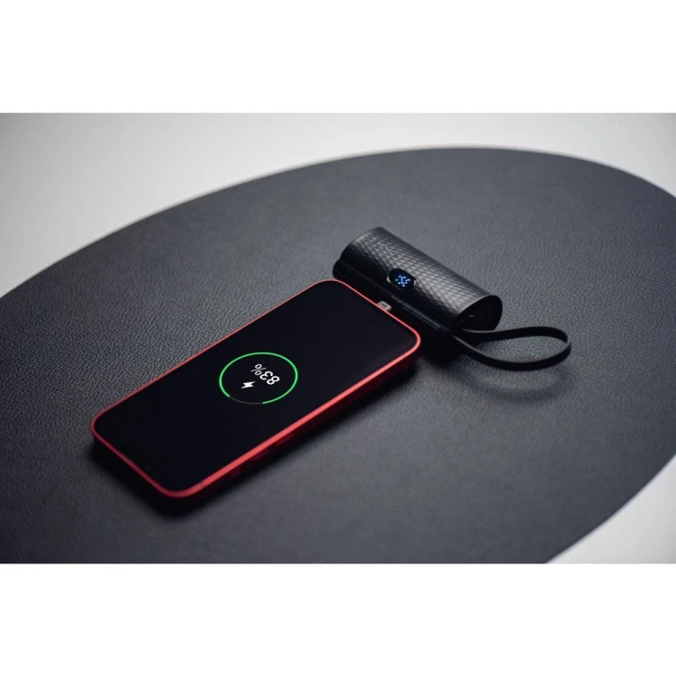 Kieszonkowy powerbank ze złączem Lightning Forcell F-Energy Power Plug F5K3 5000 mAh PD 20W – Czarny