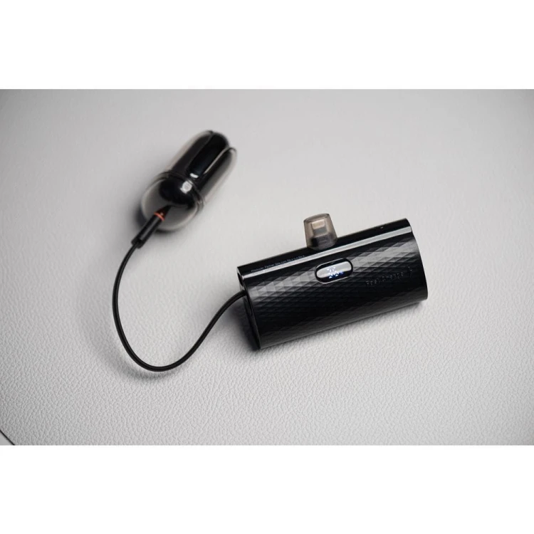 Kieszonkowy powerbank ze złączem Lightning Forcell F-Energy Power Plug F5K3 5000 mAh PD 20W – Czarny